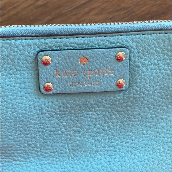Turquoise Kate Spade wristlet wallet - Picture 2 of 8